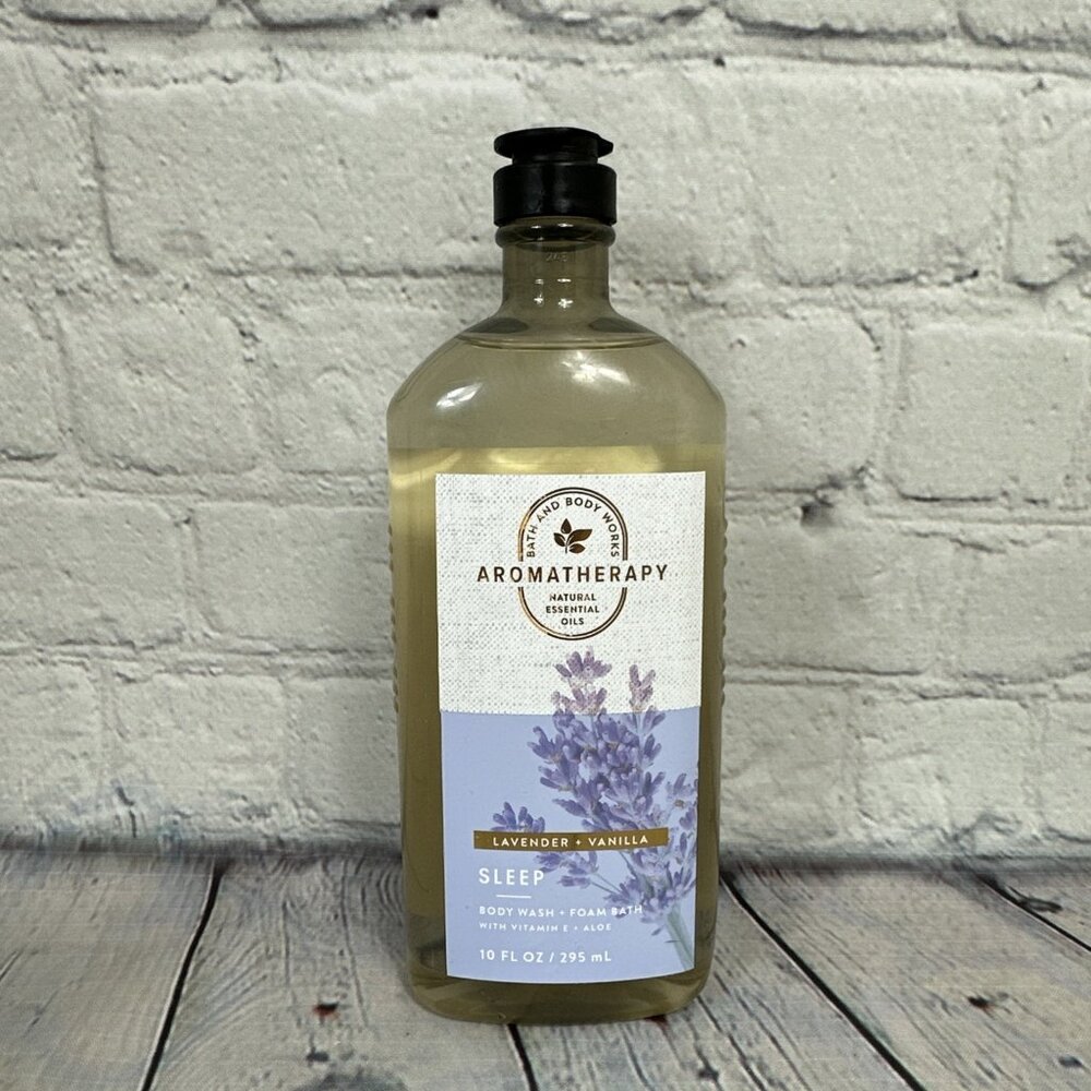 AROMATHERAPY Sleep Lavender Vanilla Foam Bath Body Wash 10 oz Bath & Body Works - Picture 1 of 3